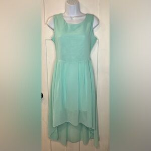 Mint Green Meng Li Dress NWT size S high low